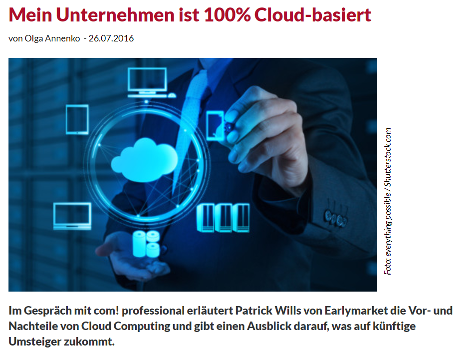 Mein Unternehmen ist 100% Cloud-basiert