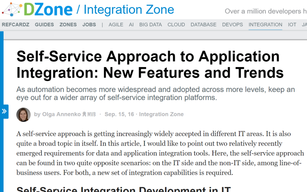 Self-Service Approach to Application Integration