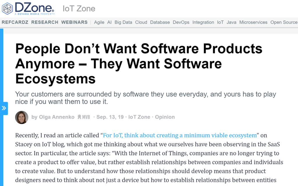 People Don’t Want Software Products Anymore – They Want Software Ecosystems